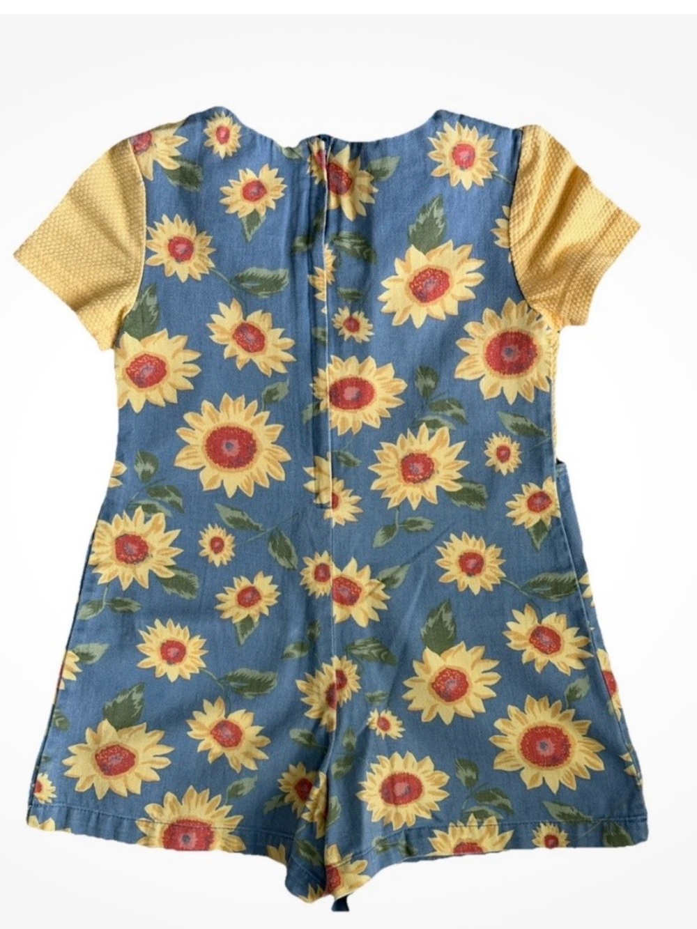 VTG Y2K Girls 6 Ally B San Francisco Sunflower Romper Set Retro Boho Floral 1 Pc - Picture 5 of 6